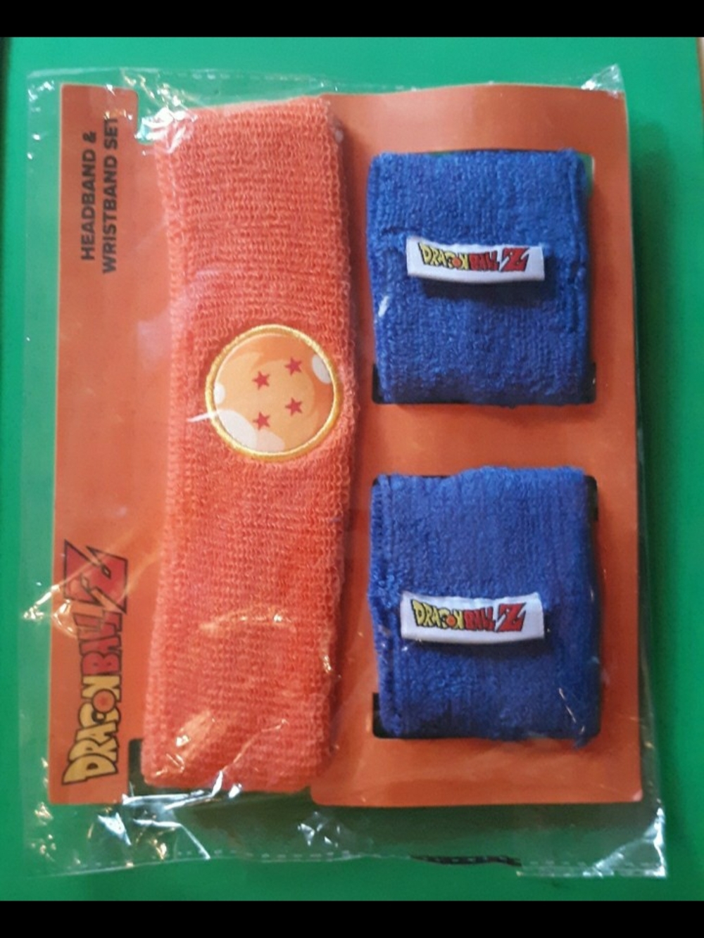 Dragon Ball Z Orange Headband & Blue Wristbands Set
